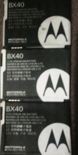 Lote de 3 baterías Motorola BX40 original y funcionando