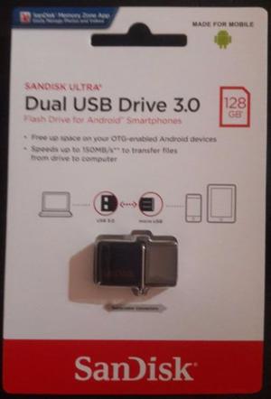 Memoria Flash Usb Sandisk Ultra Dual Otg 128gb Usbmg/s