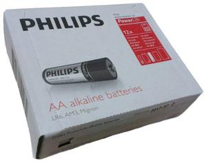 Pilas Alkalinas Aa Philips Powerlife En Caja X48 Unidades