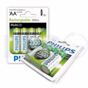 Pilas Recargables Philips Aa  Mah Blister X 4 Unidades