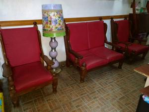 Juego sillon sofa de algarrobo