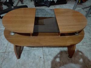 MESA RATONA DE MADERA Y VIDRIO