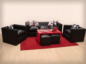 Oferta Sillon 3c +2 Individuales+1mesa Guarda Puff +2pufff