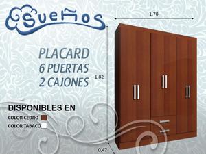 Placard 6 Puertas 2 Cajones OFERTA DE CONTADO