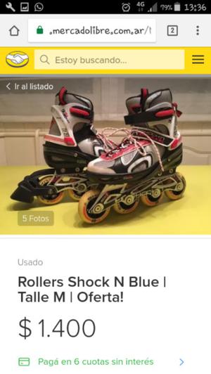 Rollers shock'N blue profecional impecable