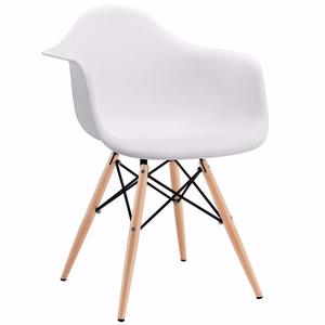 Sillon Silla Diseño Eames Base De Madera