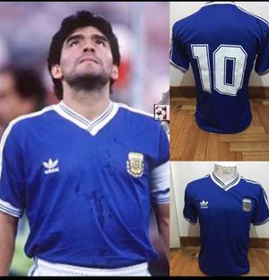 Camiseta Argentina Final Italia 90 Azul Maradona