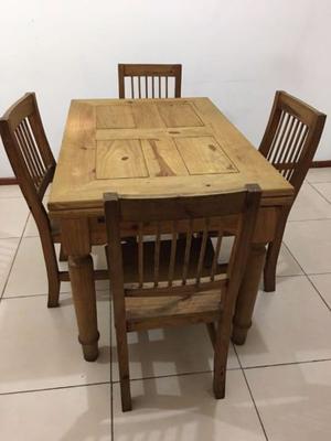 MESA EXTENSIBLE DE MADERA PARA QUINCHO O COMEDOR