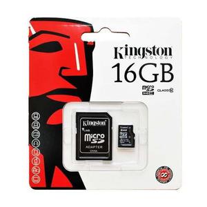 Memoria Micro Sd Con Adaptador Sd Kingston 16gb Clase 10