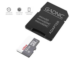 Memoria Micro Sd Gadnic 32 Gb Ultras Clase 10 Para Camara