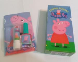 PERFUME COLONIA PEPPA CON SET ESMALTE UÑAS Y LAPIZ LABIAL