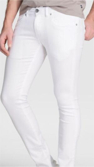 Pantalon blanco hombre elastizado nuevo