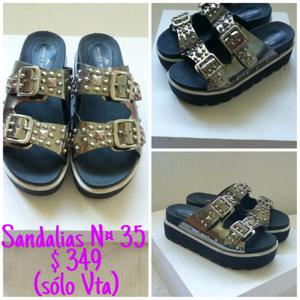 SANDALIAS MUJER PLATEADAS