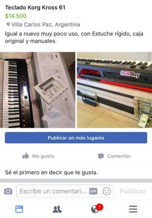 VENDO TECLADO KORG KROSS