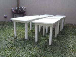 Vendo 4 mesas de madera para niños, largo 60cm ancho 40 cm