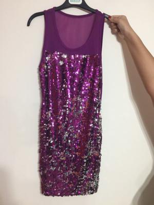 Vestido Violeta con lentejuelas