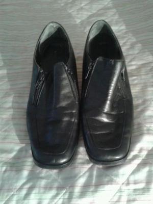 Zapatos Negros De Cuero Para Mujer Talle 39