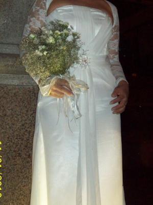 vestido de novia sencillo elegante, importado