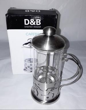 CAFETERA DE DISEÑO 350 ML - VIDRIO Y ACERO LA PLATA