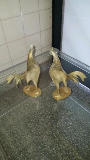 Hermosos 2 gallos decorativos