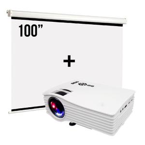 Kit Proyector Uc36+pantalla 100 Alta Definicion Led Hd Hdmi