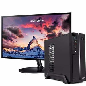 Pc Slim Amd Ak R5 + A68 + 4gb + 1tb + Monitor 19 Led