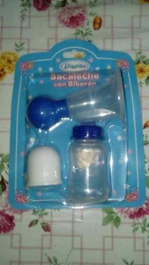 extractor de leche materna Dispita con mamadera biberon