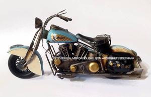 Moto Indian De Chapa Miniatura Colección Decoración Regalo