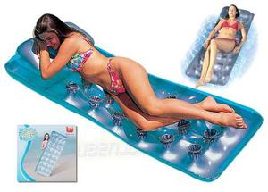 Colchoneta Inflable C/ Almohada Pileta Bestway Metalizada