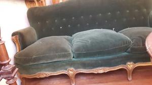 SILLON ANTIGUO DE 3 CUERPOS LUIS XV - HERMOSOS CON CAPITON