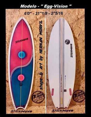 Tabla De Surf - 6'0 Huevito- Stickwave en Stock Nueva