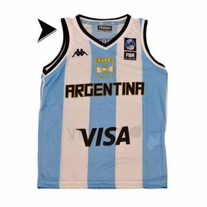 Camiseta Seleccion Argentina Basquet Kappa Oficial Niño