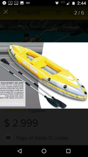 Kayak doble con remo