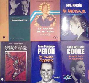 Lote X 6 Libros J. D. Perón Eva Perón John Cooke Ver Foto