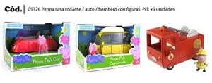 Peppa Pig Casa Rodante / Auto / Bombero Con Figuras