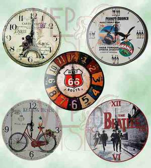 Reloj De Pared Vintage Retro- 29,5 Cm Ideal Regalo Navidad