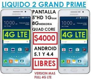 VENDO LIQUIDO 2 GRAND PRIME LOS MAS FULL 4G LTE LIBRE