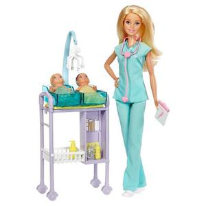 Barbie Doctora Pediatra Con 2 Bebes Mattel