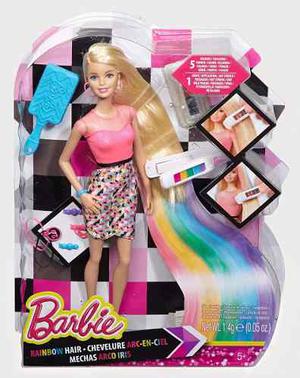 Barbie Peluqueria Pinta El Pelo Rainbow Hair Original Mattel