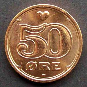 Dinamarca - Moneda De 50 Ore  ¡ Sin Circular !