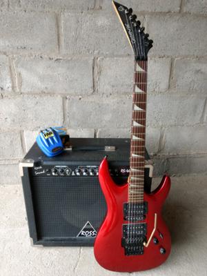Guitarra ampli y pedal
