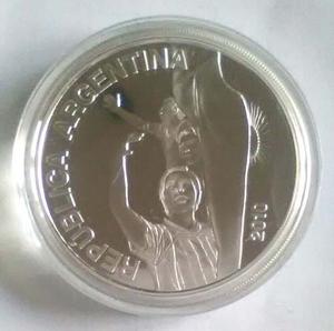 Inker / Moneda Mundial Sudafrica 5 Pesos Plata  Sc Proof