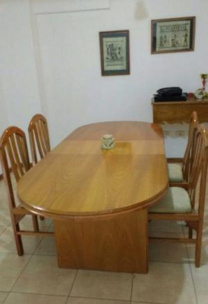 Juego de comedor madera Roble