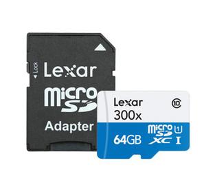 Lexar Micro Sd 64 Gb Clase 10+adaptador+ 300x Alta Velocidad