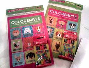 Libros De Perros Para Colorear - Caja De Crayones Incluída