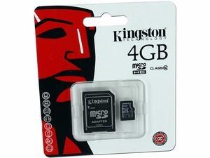 Memoria Kingston Micro Sd Hc 4gb Clase 10 - Full Hd Gtia.