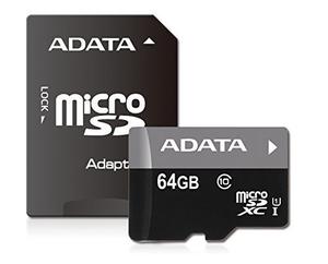 Memoria Micro Sd Adata 64gb Clase 10 Sdhc+ Adaptador Full Hd