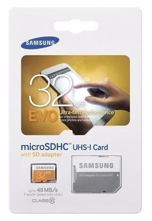 Memoria Micro Sd Hc Samsung Evo 32 Gb Clase 10 C/adaptador