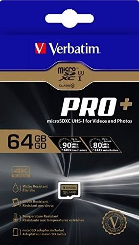 Memoria Micro Sdhc 600x 64gb Verbatim Pro+ Go Pro 4k