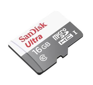 Memoria Micro Sdhc Sandisk Ultra 16gb Clase 10 C/daptador